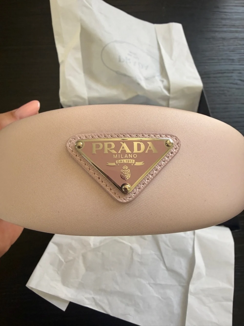 Large Prada Blush Padded Headband - Picture 10 of 12